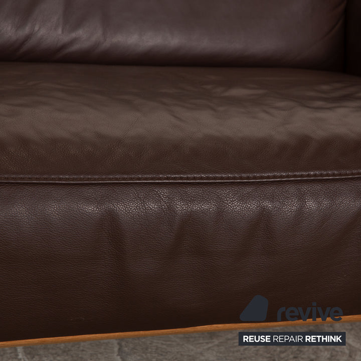 Willi Schillig Black Label Toscaa Leather Sofa Set Two Seater Brown