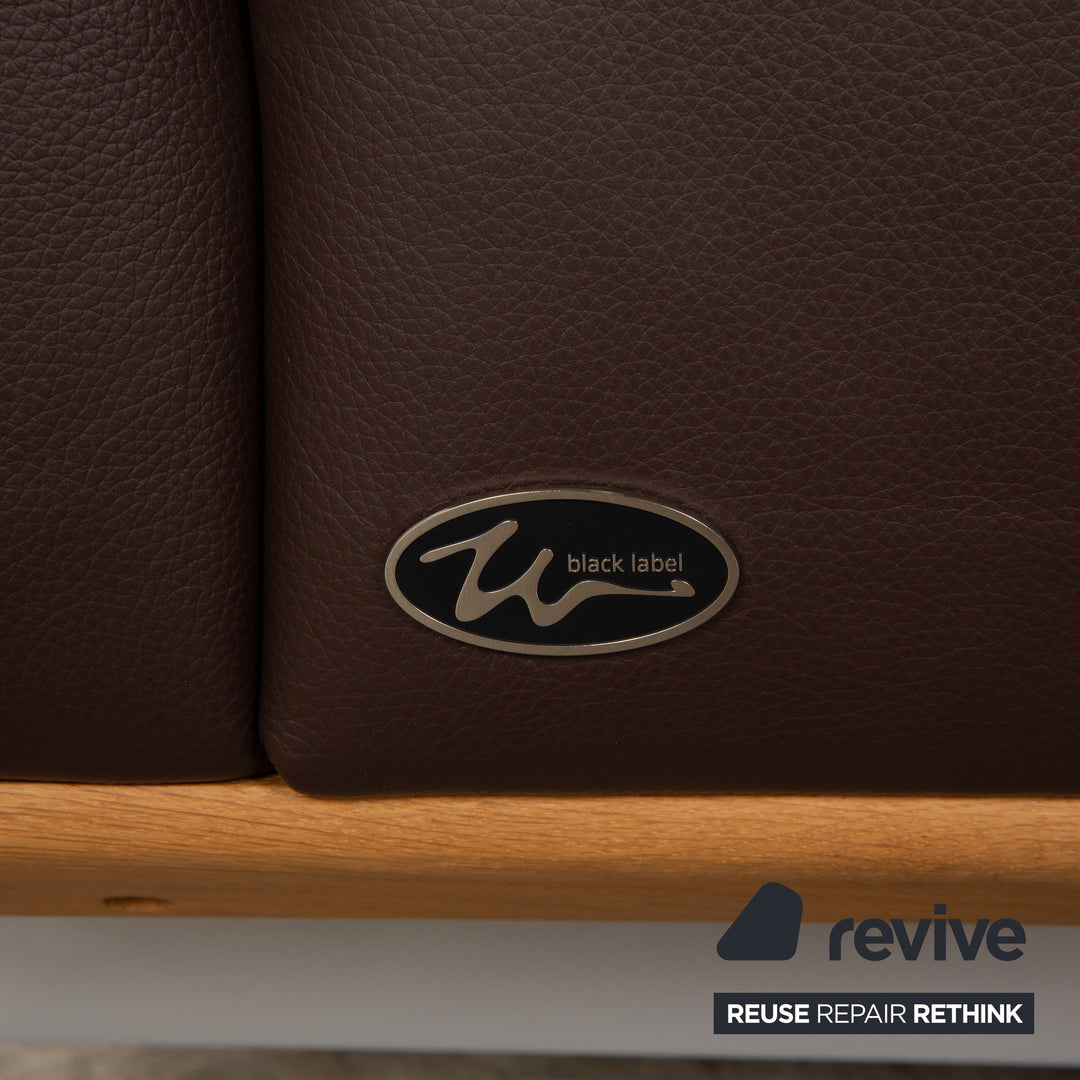 Willi Schillig Black Label Toscaa Leather Sofa Set Two Seater Brown