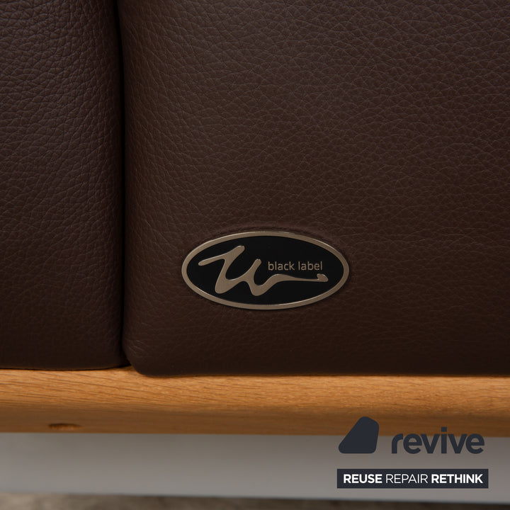 Willi Schillig Black Label Toscaa Leather Sofa Set Two Seater Brown