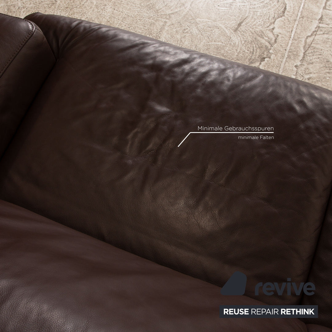 Willi Schillig Black Label Toscaa Leather Sofa Set Two Seater Brown