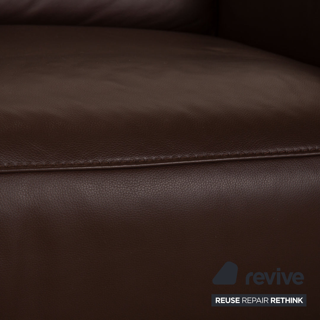 Willi Schillig Black Label Toscaa Leather Two-Seater Brown