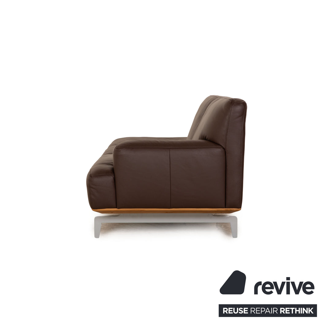 Willi Schillig Black Label Toscaa Leather Two-Seater Brown