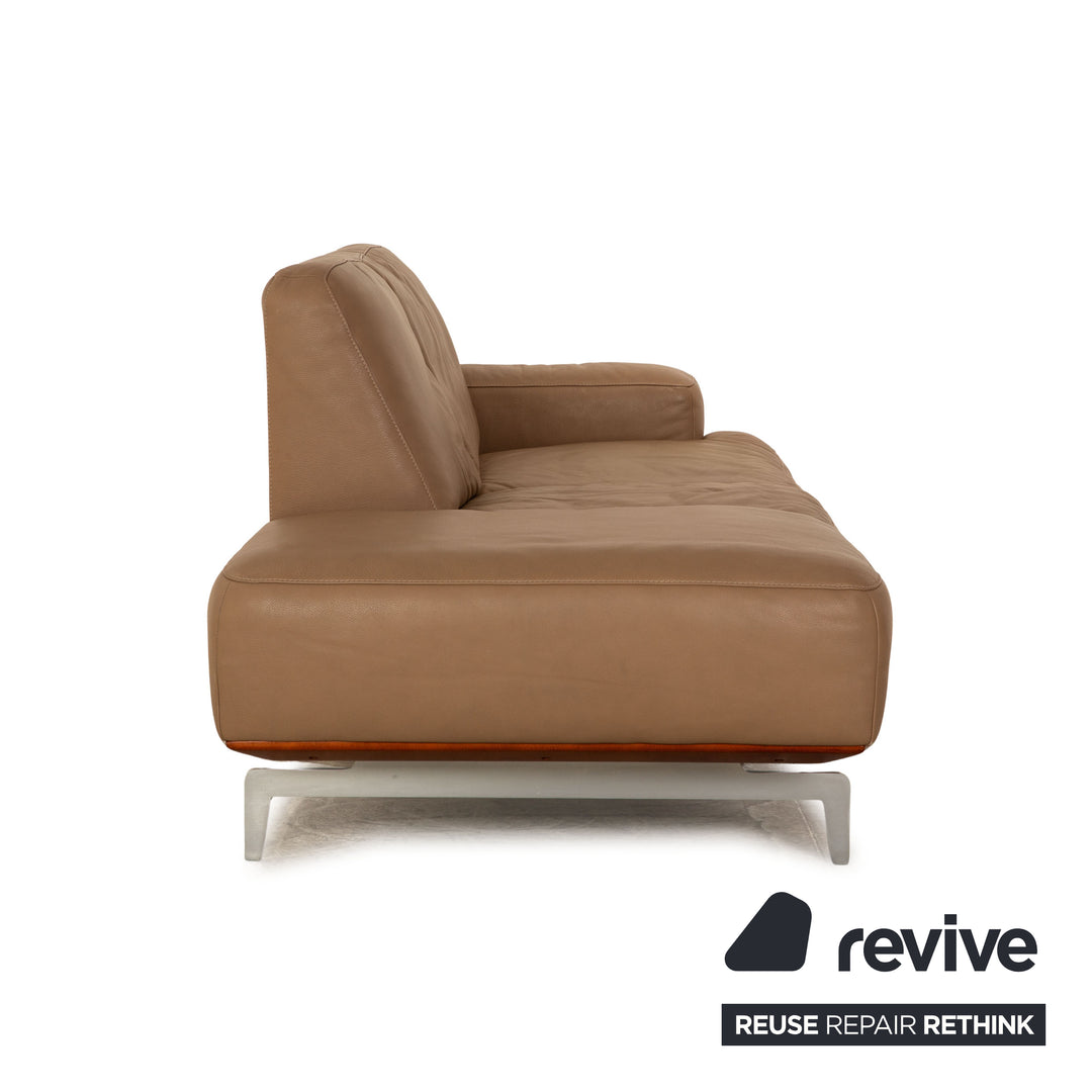 Willi Schillig Black Label Toscaa Leather Two Seater Brown Sofa Couch