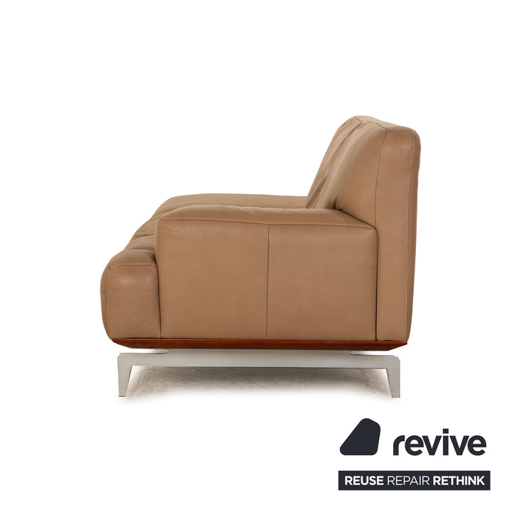 Willi Schillig Black Label Toscaa Leather Two Seater Brown Sofa Couch