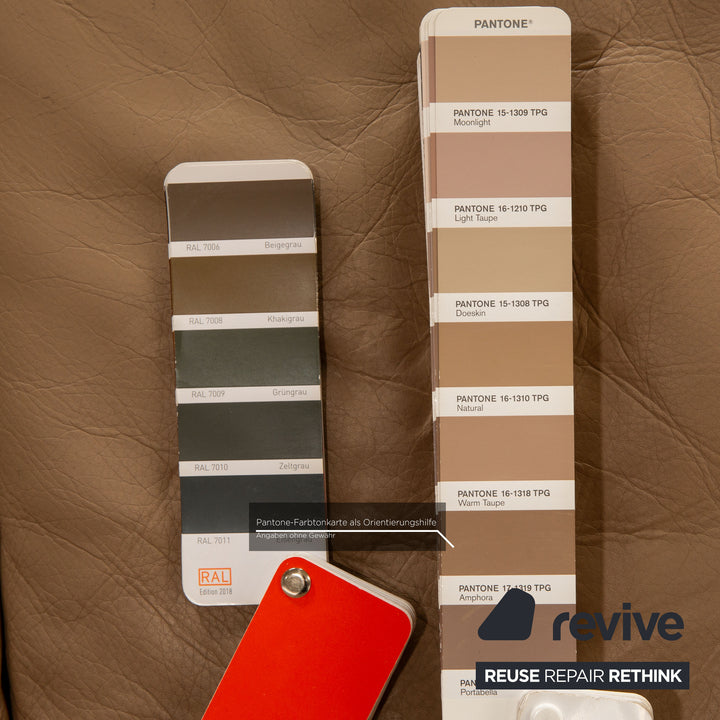 Willi Schillig Black Label Toscaa Leather Two Seater Brown Sofa Couch