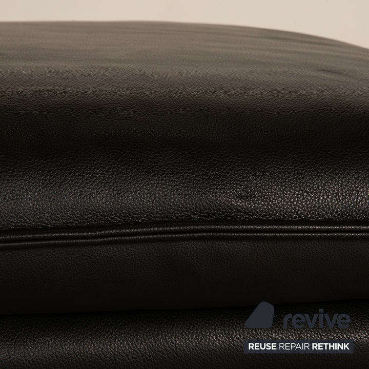 Willi Schillig Broadway Leder Sofa Garnitur Schwarz Dreisitzer Couch