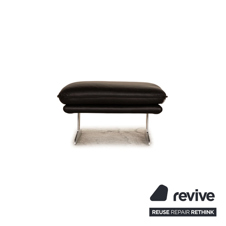 Willi Schillig Broadway Leder Sofa Garnitur Schwarz Dreisitzer Couch