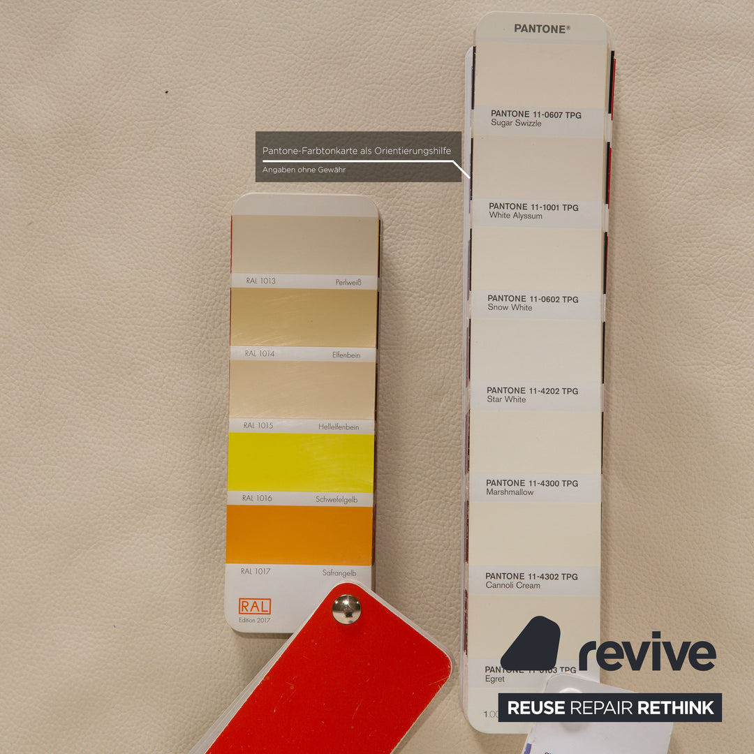 Willi Schillig Brooklyn leather sofa set cream 2x two-seater function