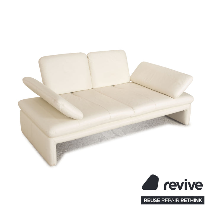 Willi Schillig Brooklyn leather sofa set cream 2x two-seater function