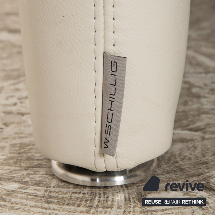 Willi Schillig Brooklyn leather sofa set cream 2x two-seater function