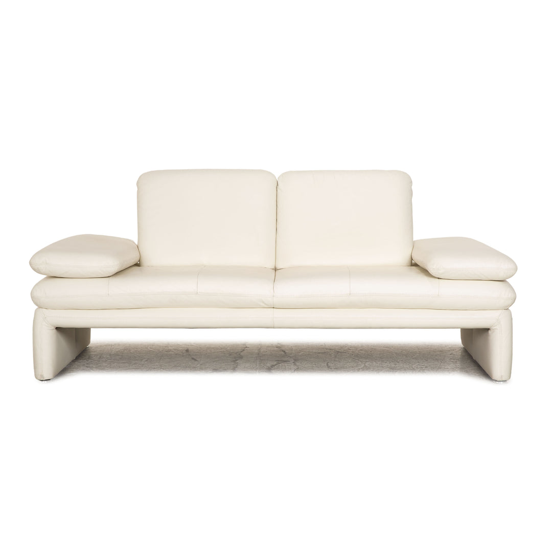 Willi Schillig Brooklyn Leder Zweisitzer Creme Sofa Couch Funktion