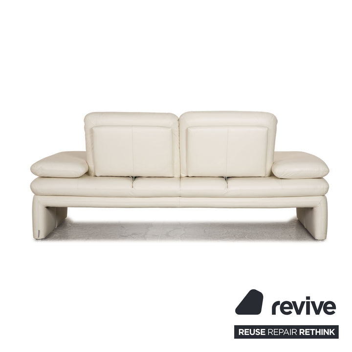 Willi Schillig Brooklyn Leder Zweisitzer Creme Sofa Couch Funktion