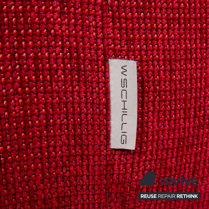 Willi Schillig Cocoon fabric sofa red two-seater couch