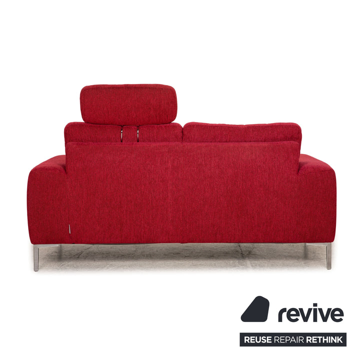 Willi Schillig Cocoon fabric sofa red two-seater couch
