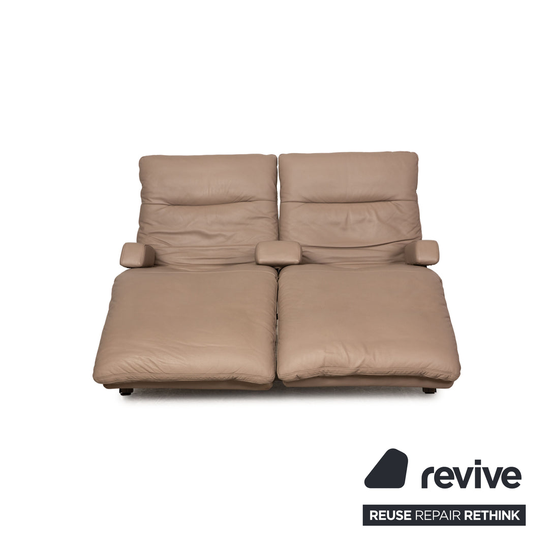 Willi Schillig Daily Dreams gray leather lounger double lounger function relax function