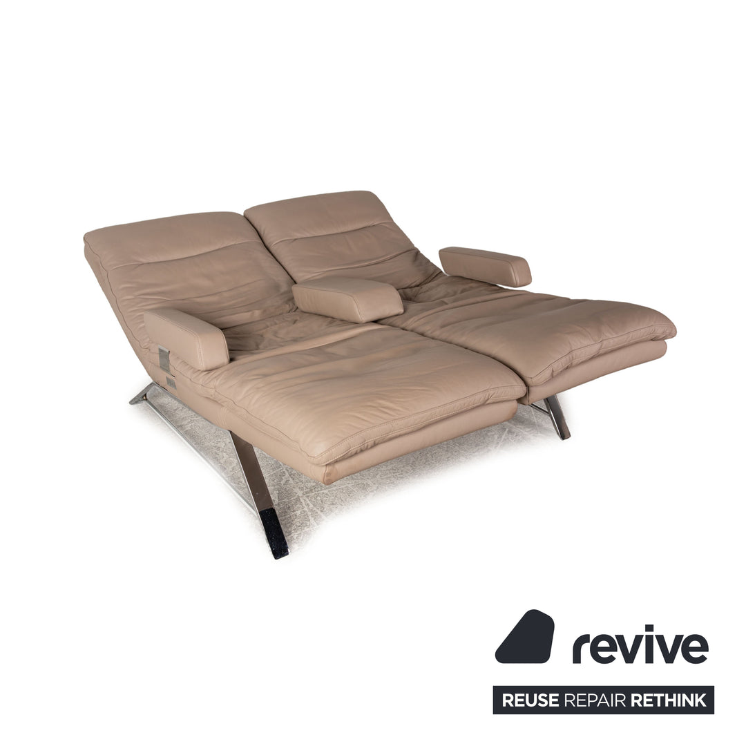 Willi Schillig Daily Dreams gray leather lounger double lounger function relax function