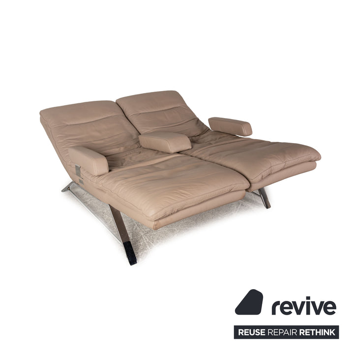 Willi Schillig Daily Dreams gray leather lounger double lounger function relax function