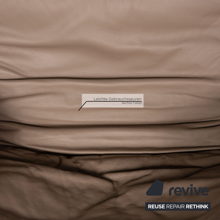 Willi Schillig Daily Dreams gray leather lounger double lounger function relax function