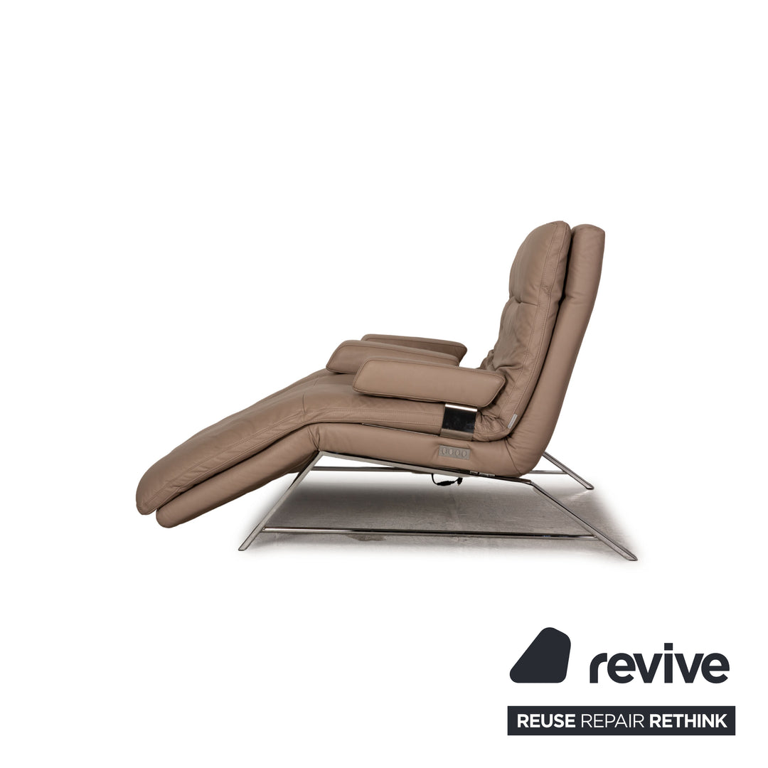 Willi Schillig Daily Dreams gray leather lounger double lounger function relax function