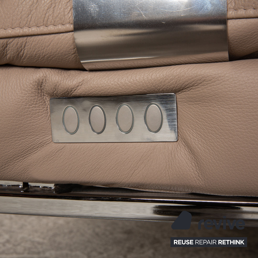 Willi Schillig Daily Dreams gray leather lounger double lounger function relax function