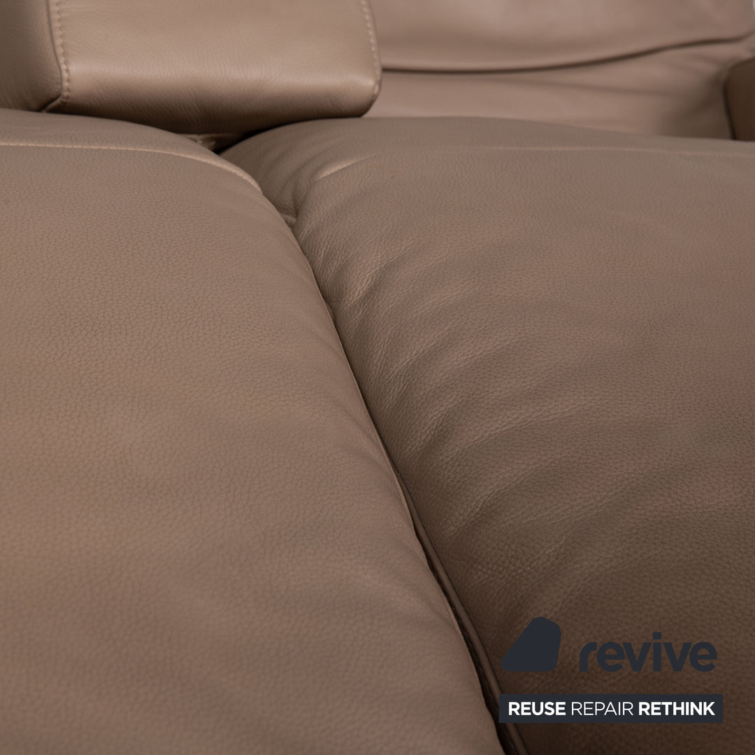 Willi Schillig Daily Dreams gray leather lounger double lounger function relax function