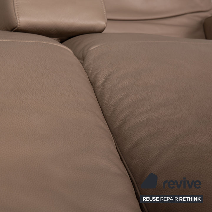 Willi Schillig Daily Dreams gray leather lounger double lounger function relax function