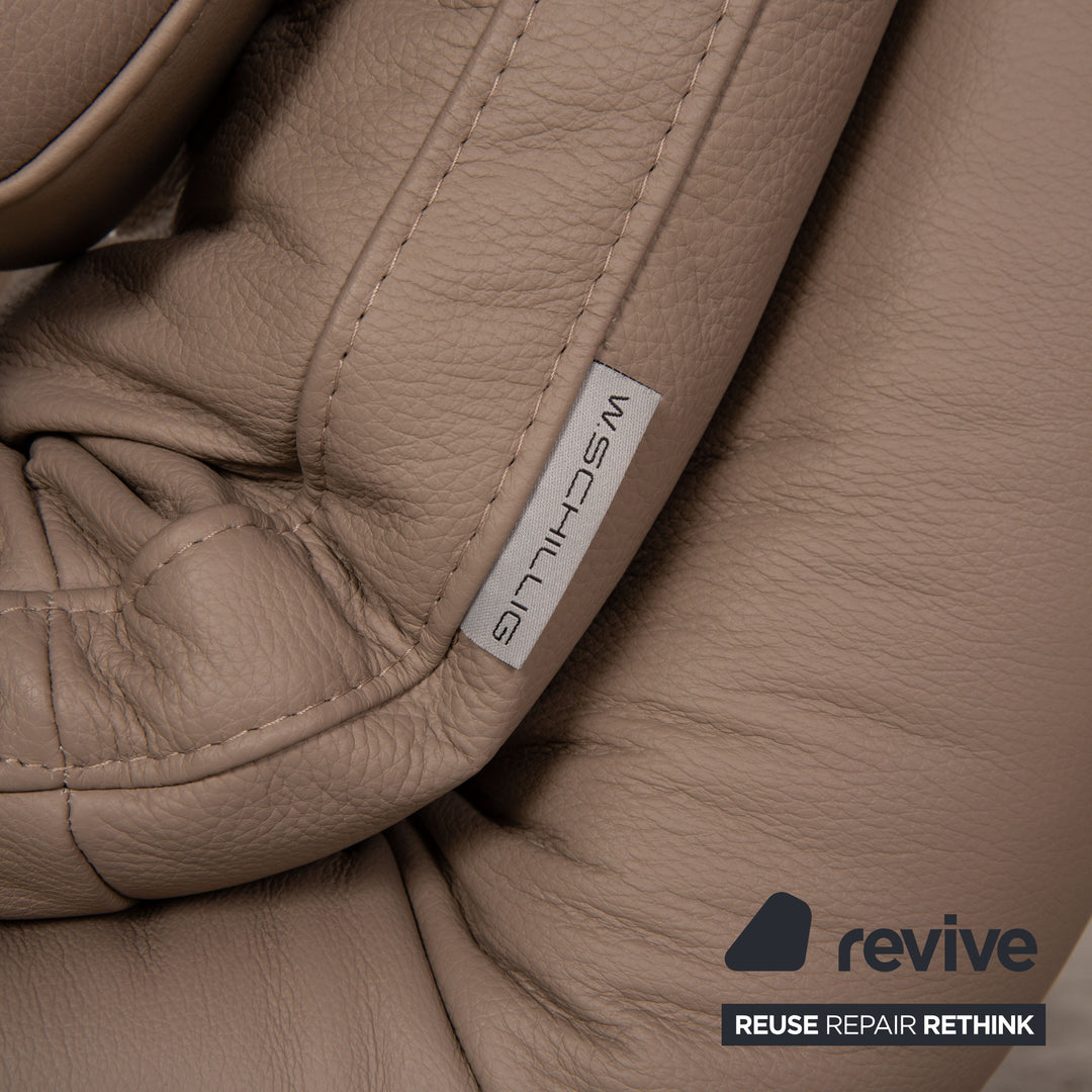 Willi Schillig Daily Dreams gray leather lounger double lounger function relax function