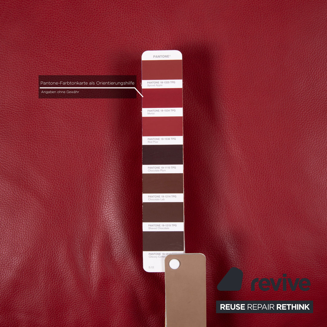 Willi Schillig Daily Dreams Leather Lounger Electric Function Red Lounger Relaxation Function #14063