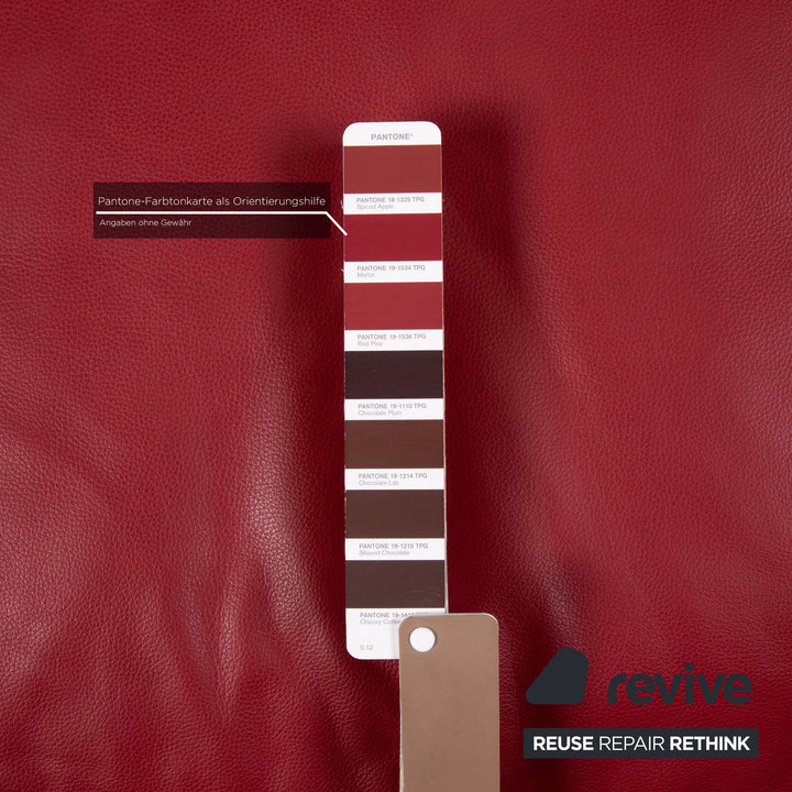 Willi Schillig Daily Dreams Leather Lounger Electric Function Red Lounger Relaxation Function #14063