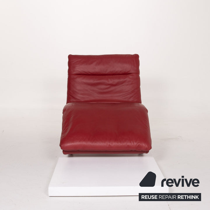 Willi Schillig Daily Dreams Leather Lounger Electric Function Red Lounger Relaxation Function #14063
