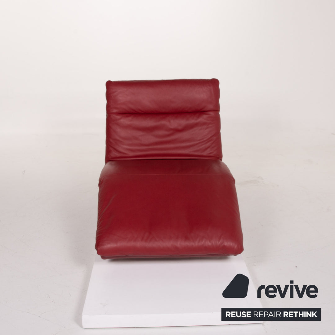 Willi Schillig Daily Dreams Leather Lounger Electric Function Red Lounger Relaxation Function #14063