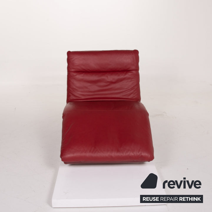 Willi Schillig Daily Dreams Leather Lounger Electric Function Red Lounger Relaxation Function #14063