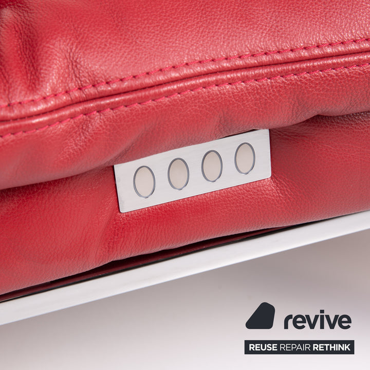 Willi Schillig Daily Dreams Leather Lounger Electric Function Red Lounger Relaxation Function #14063