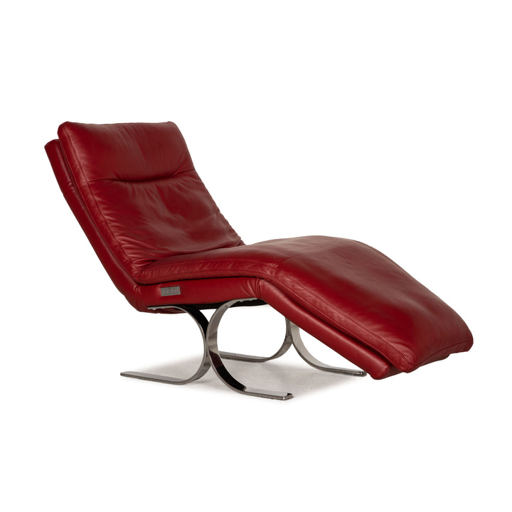 Willi Schillig Daily Dreams Leather Lounger Red Function relaxation function