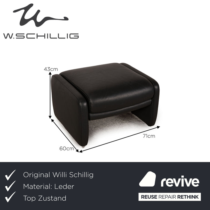 Willi Schillig Ergoline Stool Longlife Leather Anthracite Function