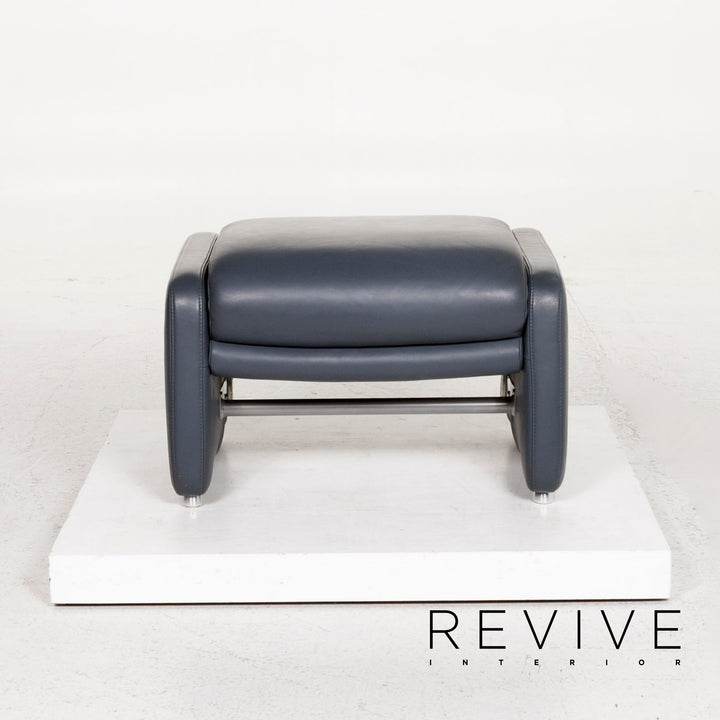 Willi Schillig Ergoline leather stool #12753