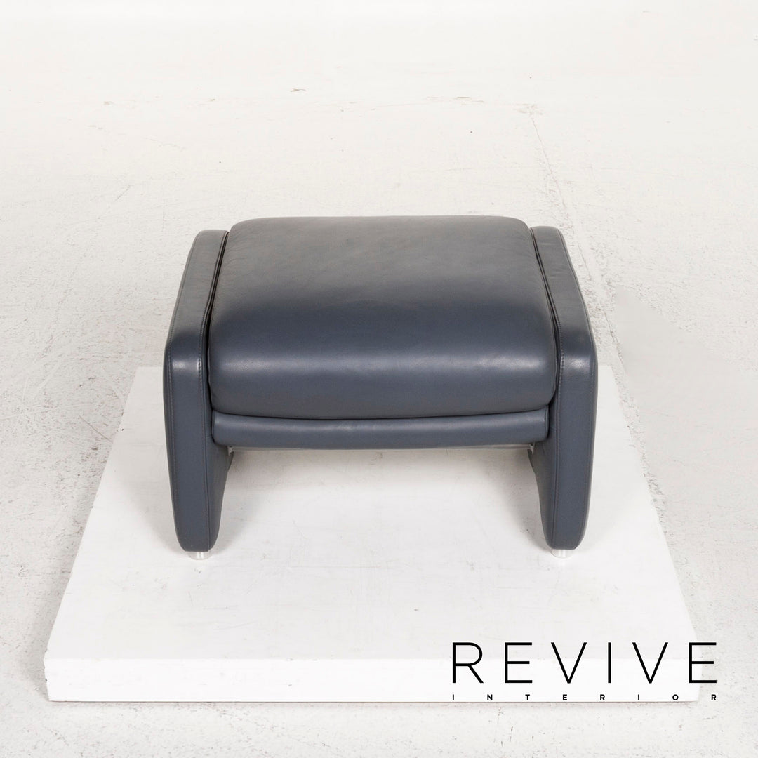 Willi Schillig Ergoline leather stool #12753