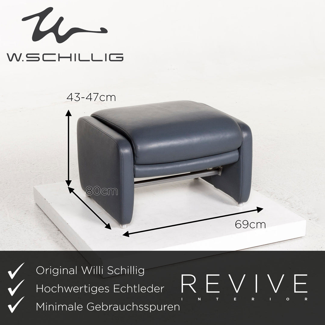 Willi Schillig Ergoline leather stool #12753
