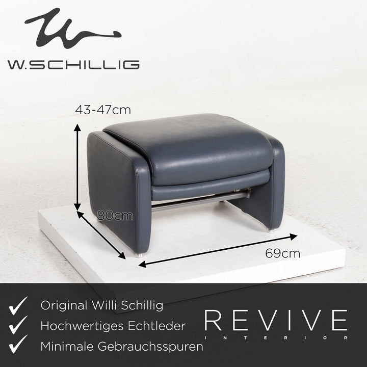 Willi Schillig Ergoline leather stool #12753