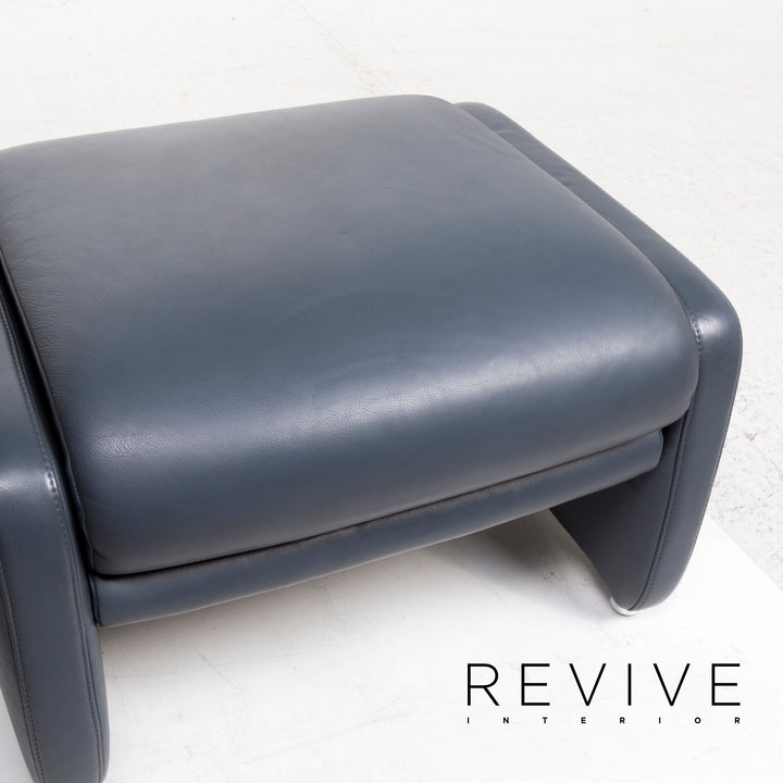 Willi Schillig Ergoline leather stool #12753