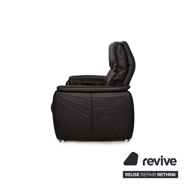 Willi Schillig Ergoline leather sofa set anthracite two-seater stool relax function couch