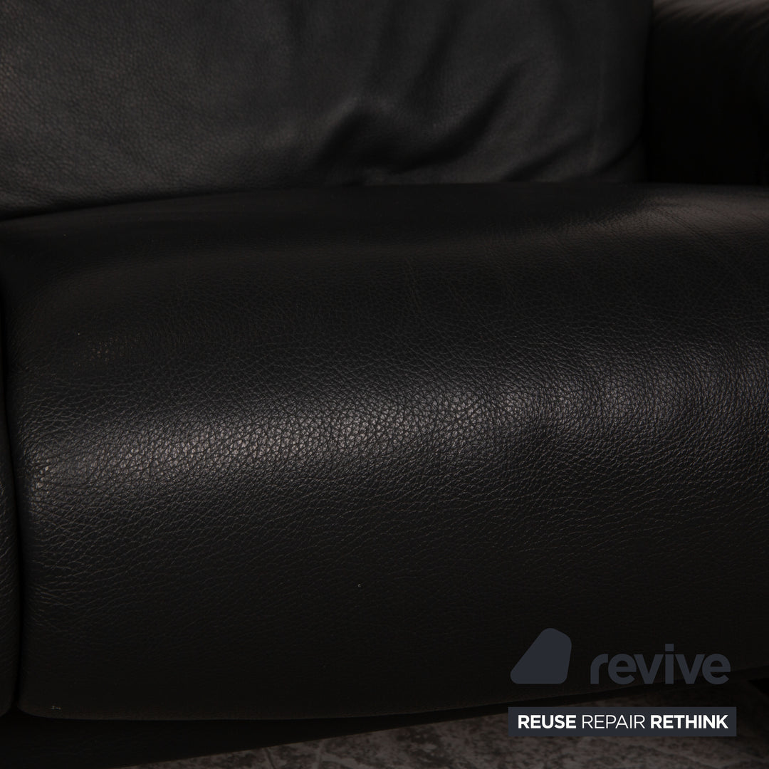 Willi Schillig Ergoline leather two-seater sofa anthracite relax function couch