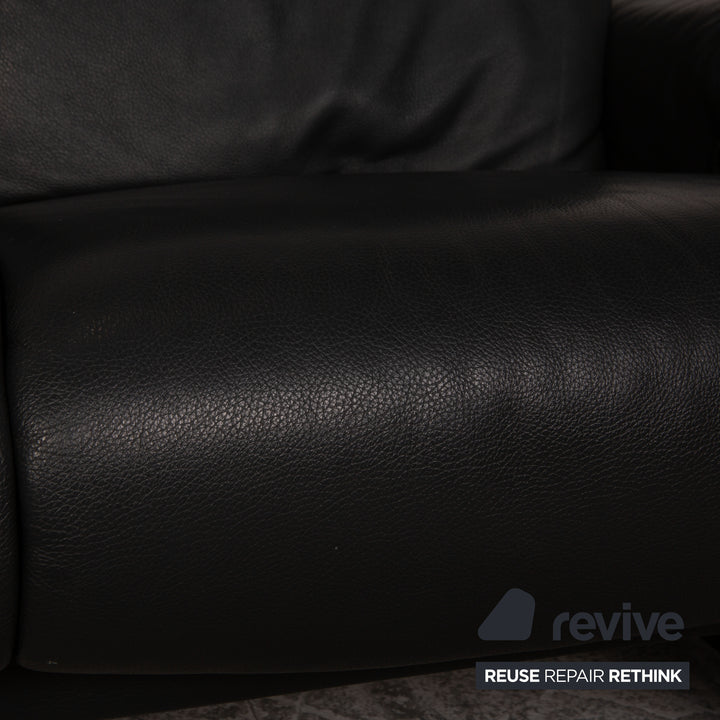 Willi Schillig Ergoline leather two-seater sofa anthracite relax function couch