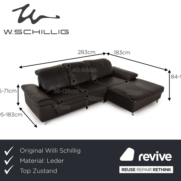 Willi Schillig Joyzze Plus Leder Sofa Grau Ecksofa Funktion Couch