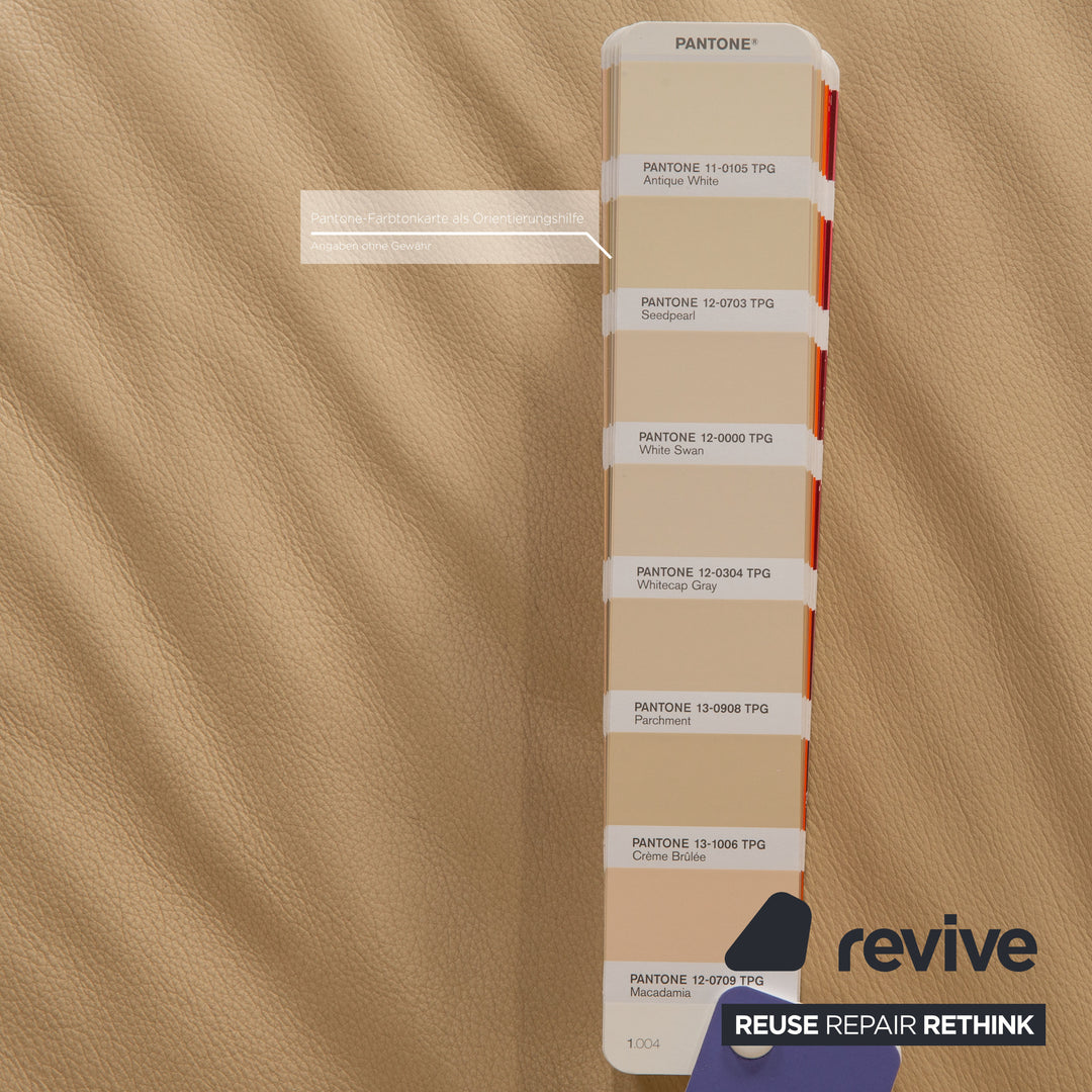 Willi Schillig leather corner sofa cream sofa couch function