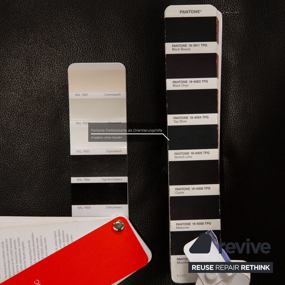 Willi Schillig Leather Corner Sofa Black Recamiere Right Sofa Couch