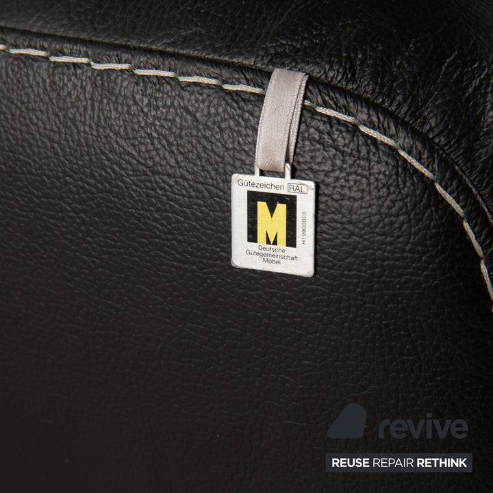 Willi Schillig Leather Corner Sofa Black Sofa Couch