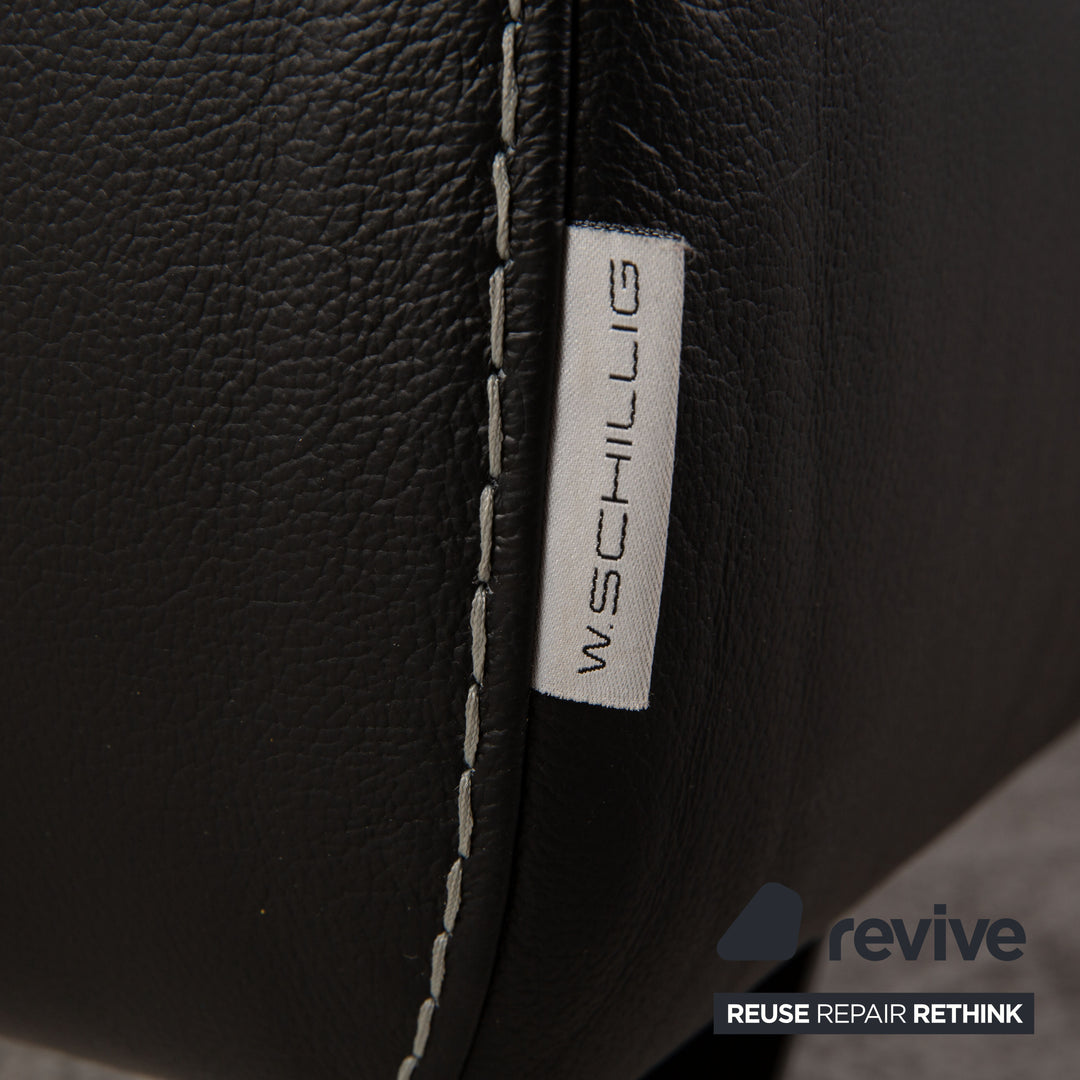 Willi Schillig Leather Corner Sofa Black Sofa Couch