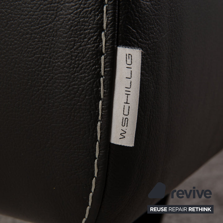 Willi Schillig Leather Corner Sofa Black Sofa Couch