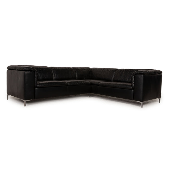 Willi Schillig Leather Corner Sofa Black Sofa Couch